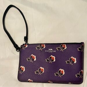 Coach Purple and Red Wristlet